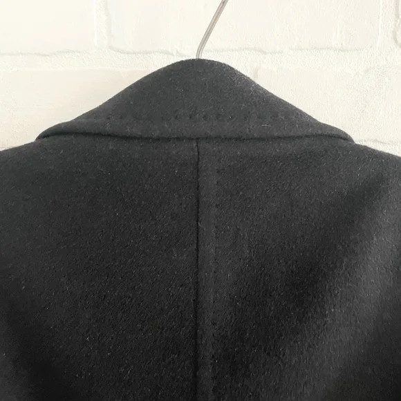 Eres Cashmere Coat Minimalist Luxury Overcoat Black Sz 64 - Picture 10 of 14